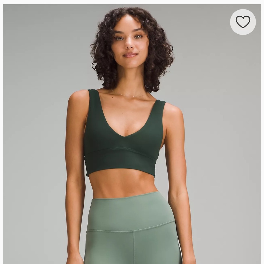 NWT lululemon Align V-Neck Bra Forest Green Size 6